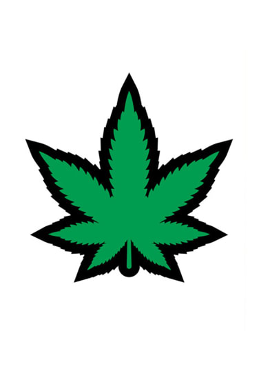 Green Marijuana Leaf Pin