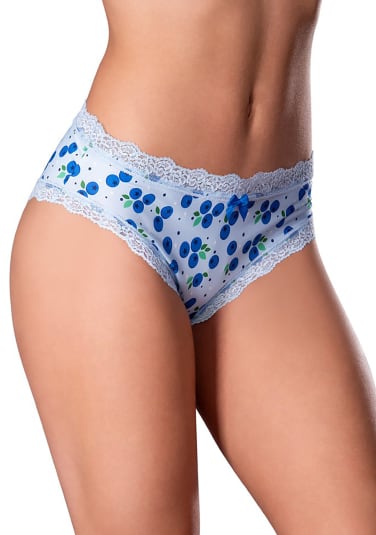 Sweet Treats Boy Short with Lube - Blueberry - Queen Size