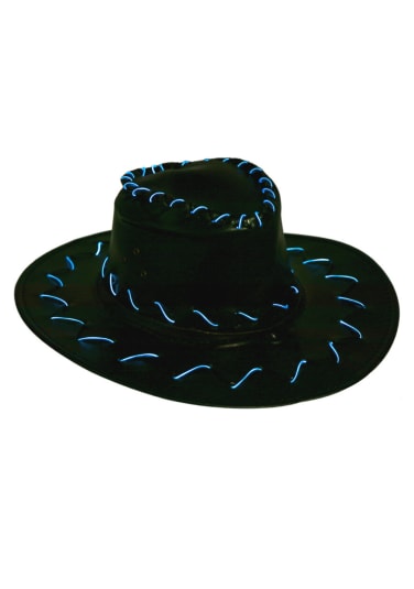 Leatherette Light Up Cowboy Hat