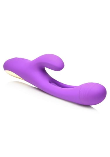 Tri-Flick Flicking Silicone Rabbit Vibrator