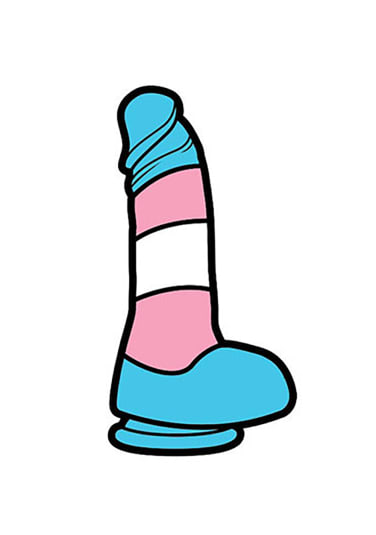 Trans Pride Dildo Enamel Pin