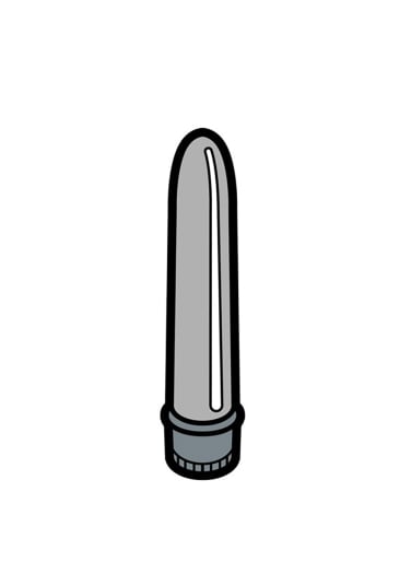 Gray Vibrator Enamel Pin