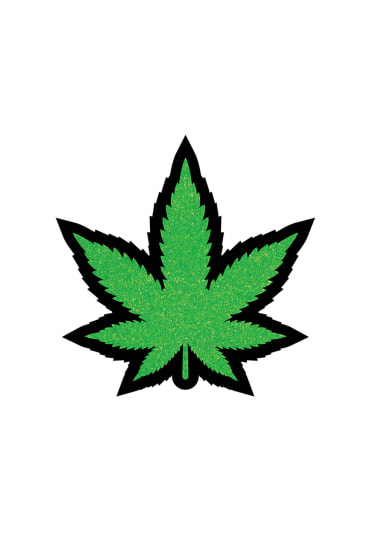Green Glitter Leaf Enamel Pin