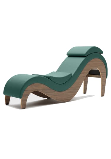 Supervio Luxury Chaise - Walnut and Faux Leather with Cuff Kit Restraints