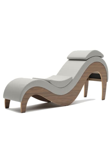 Supervio Luxury Chaise - Walnut and Faux Leather with Cuff Kit Restraints