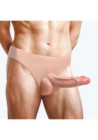 6" Hollow Silicone Strap-On