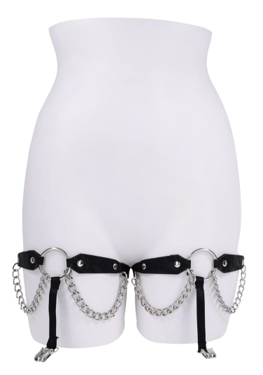 Sex and Mischief Chain Lace Garters
