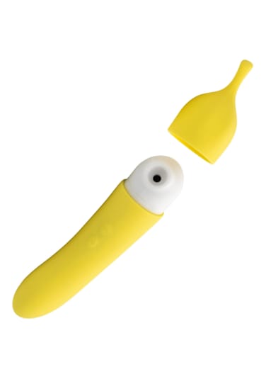 Banana Cream - Dual Ended Air Pulse and G-Spot Vibrator