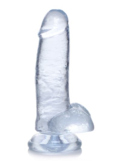 Jock C-Thru - 8" Clear Dong with Balls