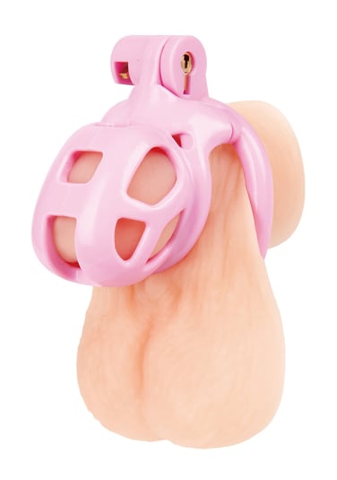 Small Pink Humiliation Acrylic Prisoner Cock Cage
