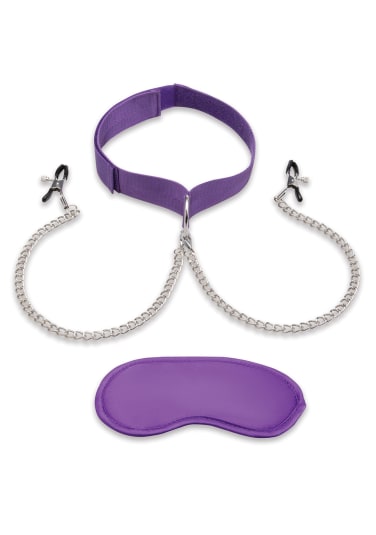 Lux Fetish Collar and Nipple Clamps