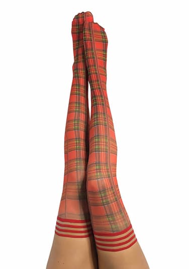 Grace Plaid Thigh Highs