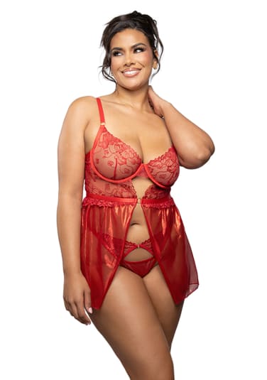 Ruby Babydoll and Panty - Plus Size