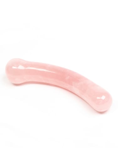 Chakrubs Heart Curve Rose Quartz Crystal Dildo