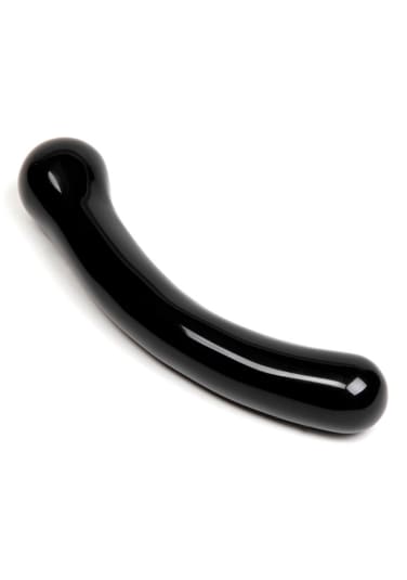 Chakrubs Xaga Curve Black Obsidian Crystal Dildo