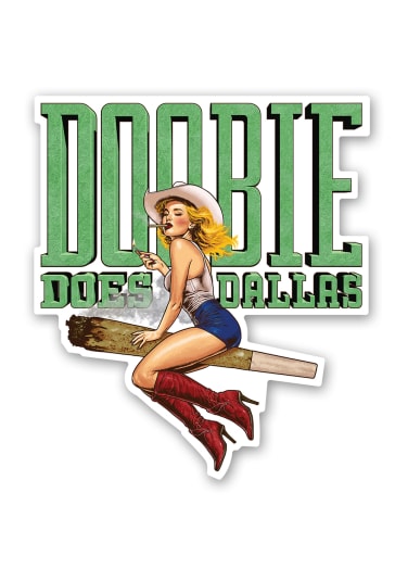 Doobie Does Dallas Sticker