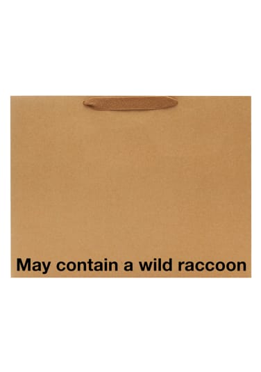 "May Contain a Wild Raccoon" Large Gift Bag