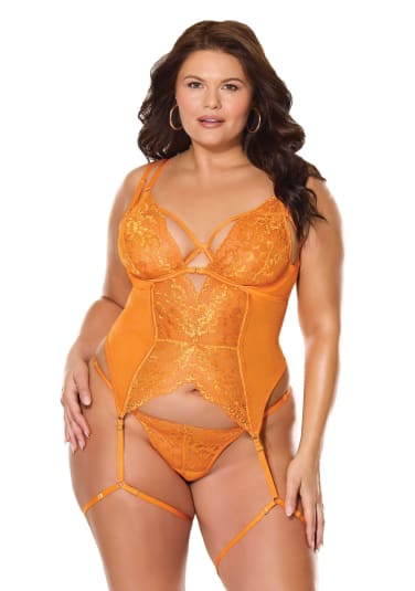 Mango Obsession Bustier with Thong - Queen Size
