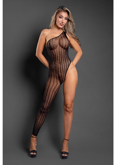 Killin' It Asymmetrical Footless Bodystocking