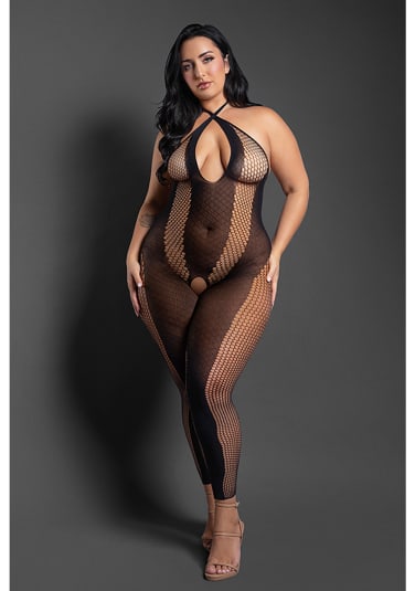 Make Your Move Footless Open Crotch Bodystocking - Queen Size