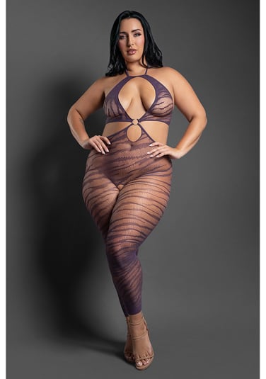 Set Me Free Footless Open Crotch Bodystocking - Queen Size
