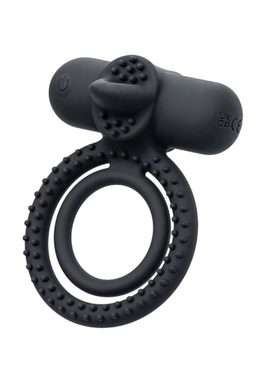 Hustler Clit Flicker Vibrating Dual Ring
