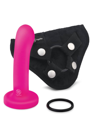 POP Silicone 5.5" Dildo and Harness Set