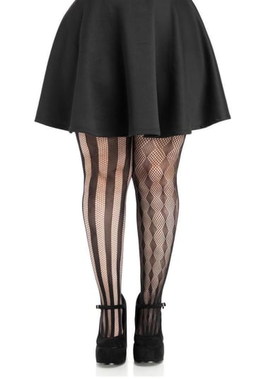 Harlequin Net Tights - Queen Size