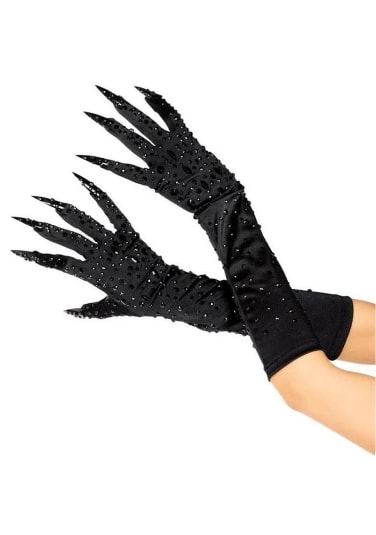 Rhinestone Claw Gloves