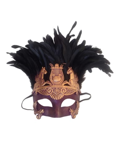 Venetian Mask with Feathers