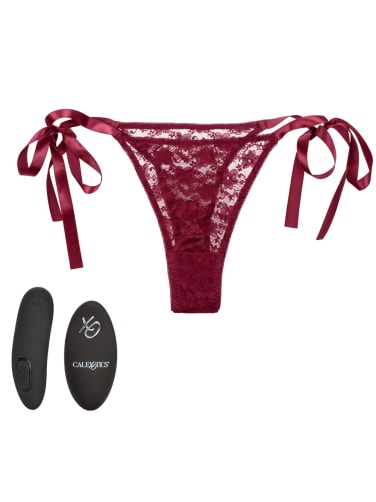 Remote Control Vibrating Lace Thong Set