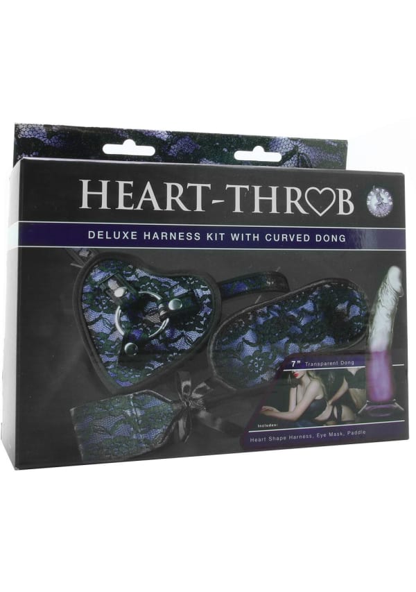 Heart On Deluxe Harness Set - Curved Dildo Image 1