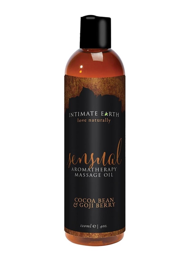 Intimate Earth Sensual Aromatherapy Massage Oil - Cocoa Bean and Goji Berry