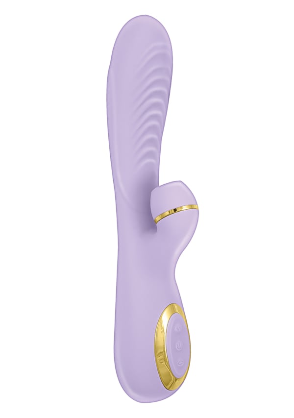 sex toys new york Vibes of New York Ribbed Suction Massager - Lavender