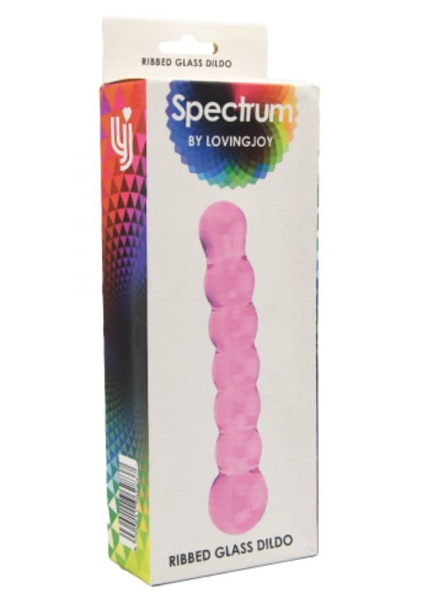 Spectrum Ribbed Glass Dildo Image 4