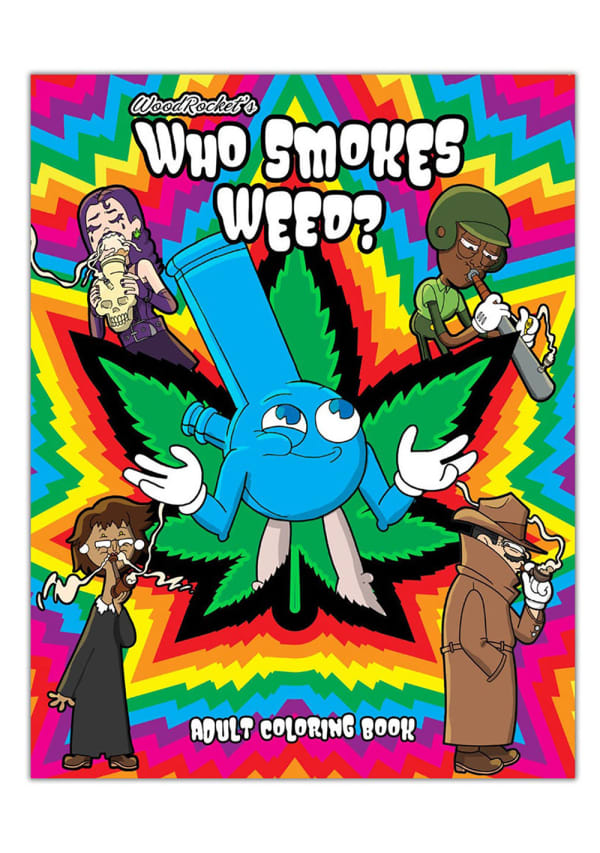 Wood Rocket Who Smokes Weed Coloring Book Image 0