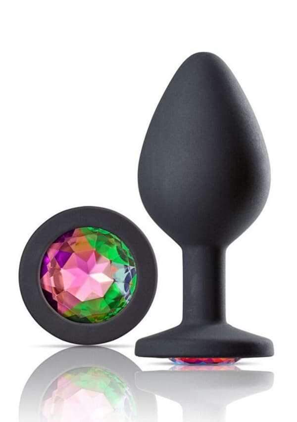 Gems Black Silicone Anal Plug