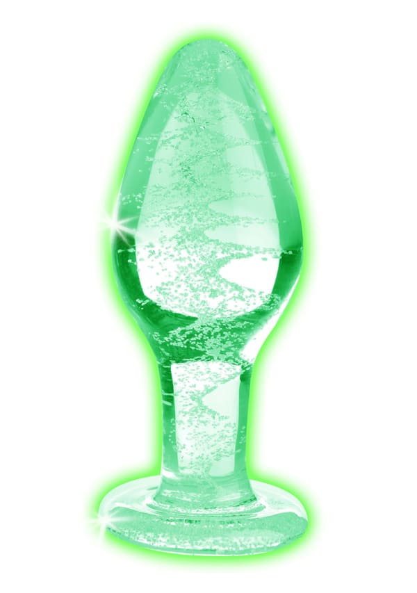 Booty Sparks Glow in the Dark Glass Anal Plug Image 10