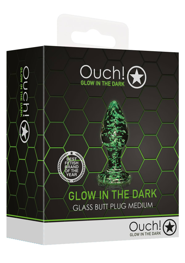 Ouch! Glow in the Dark Glass Butt Plug Image 9