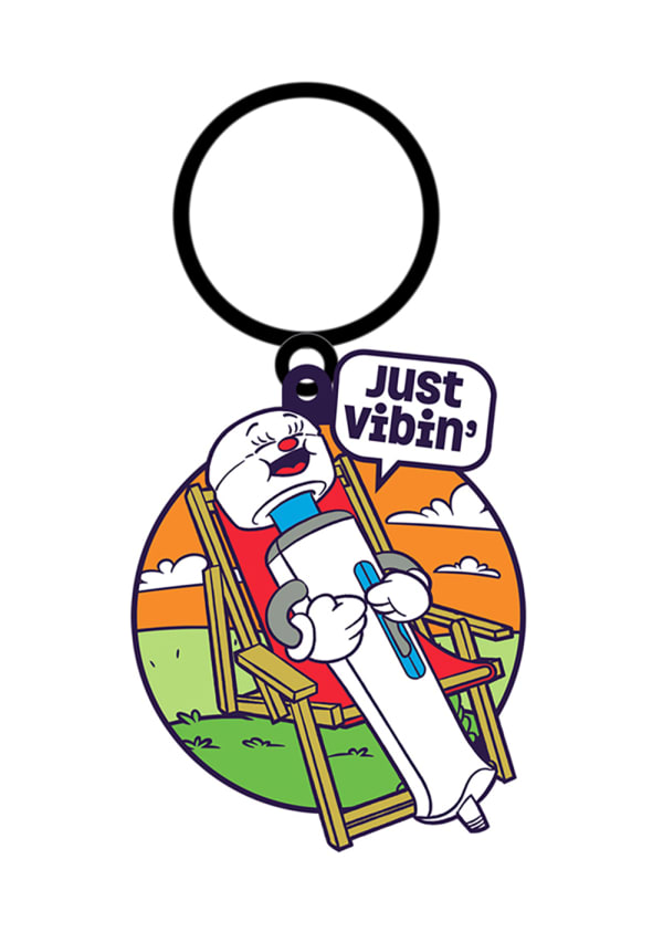 Fuck Buddies: Just Vibin' Keychain Image 1