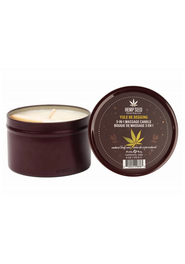 Hemp Seed 3-In-1 Massage Candle - Yule Be Begging