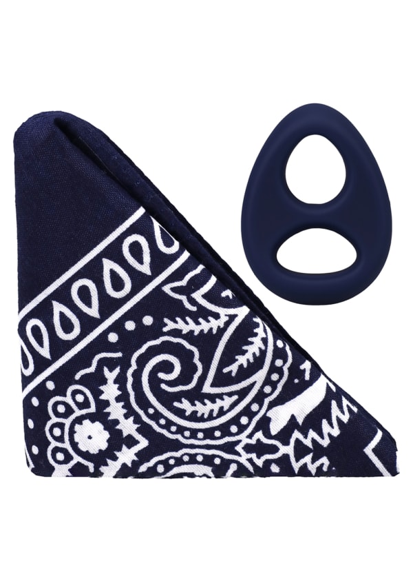 ROCK SOLID The Code - Silicone C-Ring with Bandana - Navy Blue