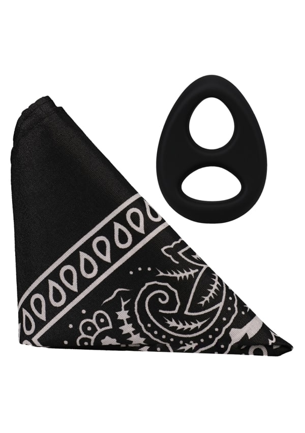 ROCK SOLID The Code - Silicone C-Ring with Bandana - Black
