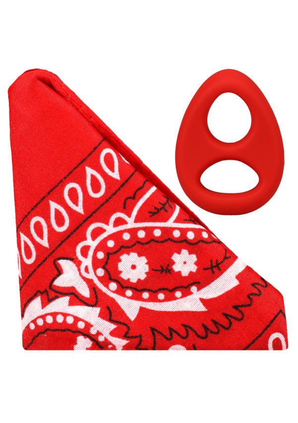 ROCK SOLID The Code - Silicone C-Ring with Bandana - Red