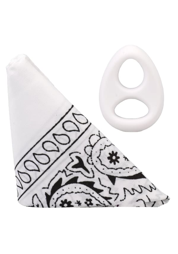 ROCK SOLID The Code - Silicone C-Ring with Bandana - White