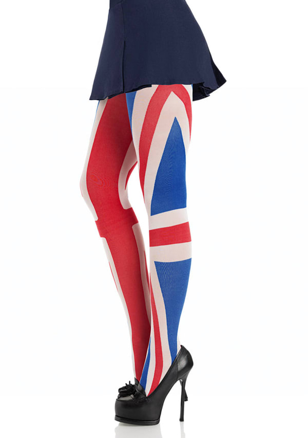 Union Jack Opaque Tights Image 3