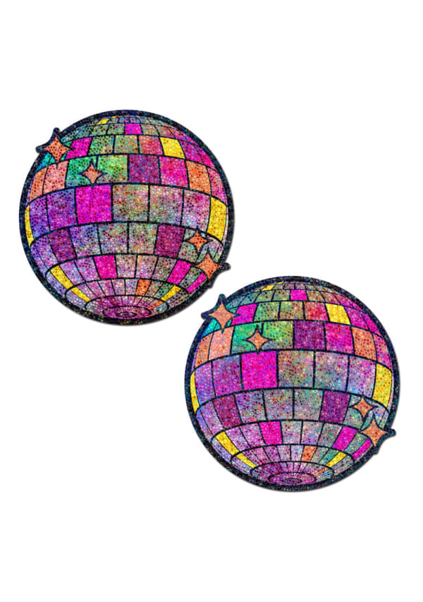Shimmering Glitter Disco Ball Pasties Image 1