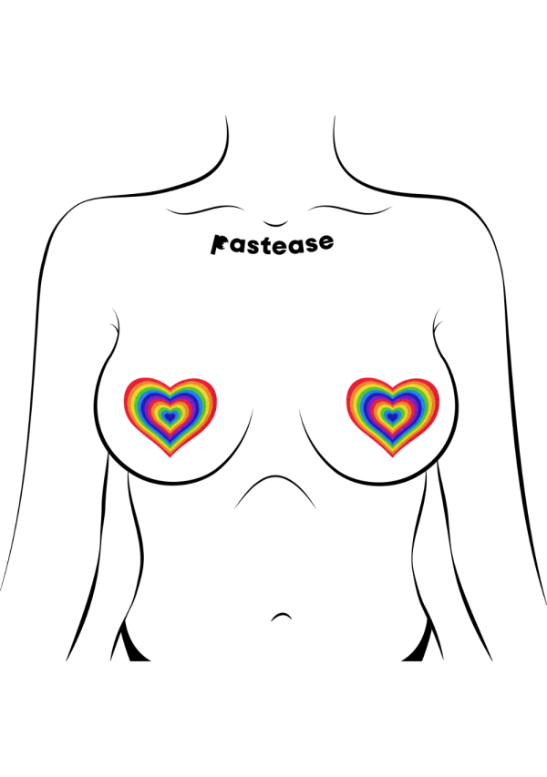 Velvet Rainbow Pumping Heart Pasties Image 2