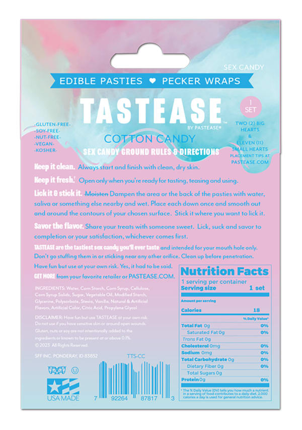 Tastease Edible Cotton Candy Pasties and Pecker Wraps Image 3