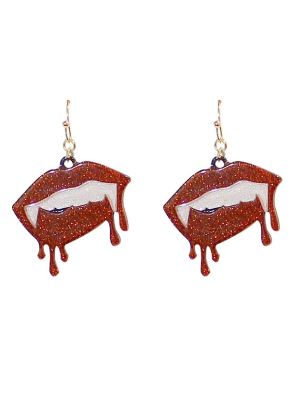 Bloody Vampire Fang Earrings Image 1